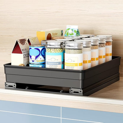 Nieifi Spice Organization for Cabinet-Vertical Spice Rack Pull Out-Spice Rack Organizer for Cabinet-8-1/4 inch Wide-Seasoning Kitchen Organizer-8.26" W x 10.6" D x 2.7" H-1 Pack