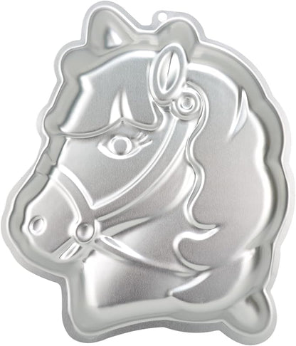 Horse Shaped Birthday Cake Pan, 3D Aluminum Cake Molds Non-stick Baking Tools