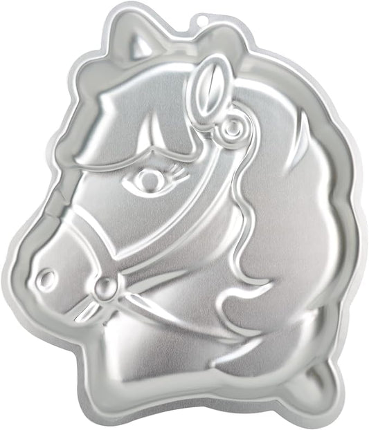 Horse Shaped Birthday Cake Pan, 3D Aluminum Cake Molds Non-stick Baking Tools