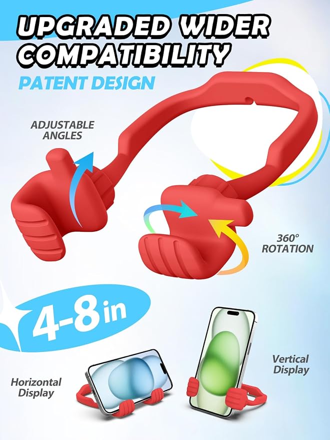 Gifts for Teens Girls Women Mom Wife Cell Phone Holder: Adjustable Thumbs Up Phone Stand Gift for Kids Adults Women Teenage Men Boy Grandma Funny Gadgets Trend Stuff Ideas Stocking Stuffer Gift