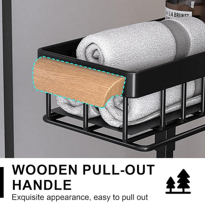 2-Tier Sliding Under Sink Organizer, L-shape Pull Out Cabinet Organizers, Multi-purpose Sink Storage Shelves, Metal Mesh Drawer Organizer for Bathroom Kitchen (White, Pull-Up & Down Style)
