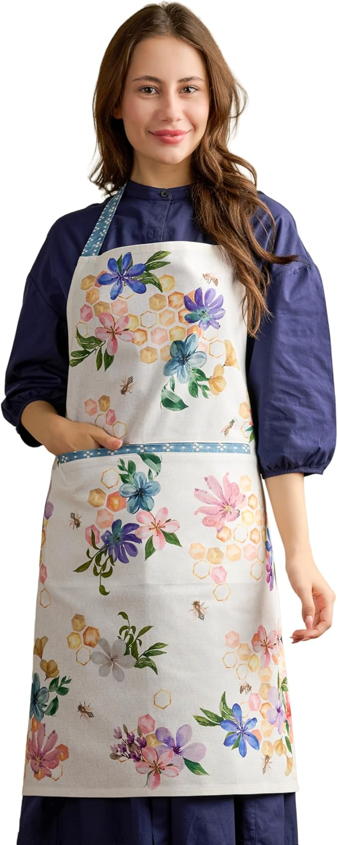 Maison d' Hermine 100% Cotton Apron for women with Pocket Kitchen Chef Apron for Men Cooking Spring Summer