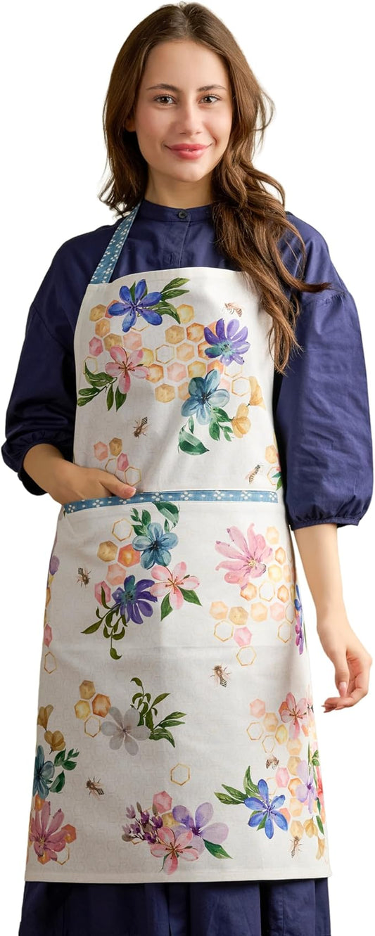 Maison d' Hermine 100% Cotton Apron for women with Pocket Kitchen Chef Apron for Men Cooking Spring Summer