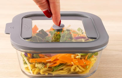 Kilner Fresh Storage 0.8 Litre Airtight Glass Container Durable Leakproof Lid with Vacuum Seal for Food Storage Leftovers Snacks Meal Prep Batch Cooking