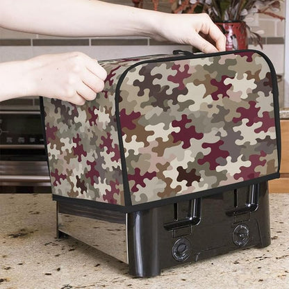 4 Slice Camouflage Abstract Art Toaster Cover Waterproof Dust Fingerprint Bread Machine Cover Washable Kitchen Appliance Protector For Home Kitchen Bakeware Table Decor Women Gifts