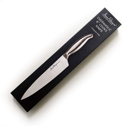 Jean-Patrique Professional Chef Knife Chopaholic - Ergonomic Stainless Steel Handle - Utility Knife for Chopping, Cutting, Dicing and Carving - 6 Inch