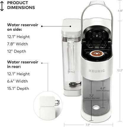 Keurig K-Supreme Single Serve K-Cup Pod Coffee Maker, MultiStream Technology, 4 Brew Sizes, 66oz Dual-Position Removable Reservoir, White