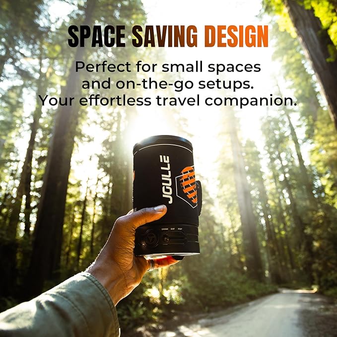 Stoke Voltaics Electric Kettle, 120V Portable Water Boiler for Coffee & Tea, 304 Stainless Steel Mini Tea Kettle, 500W Fast Boiling Water with Auto Shut-Off, Camping & Travel Essentials