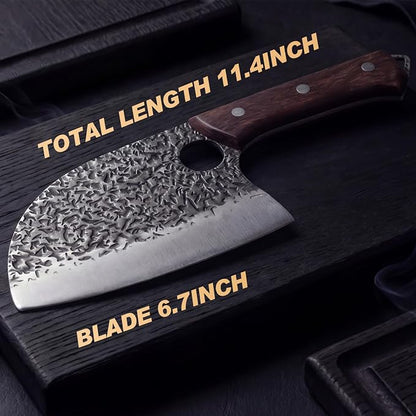 Viking Knife, Butcher Knife Set Hand Forged Boning Knives, Japanese Serbian Chef knives Kitchen Chopping for Meat Cutting Chefs Cleaver Camping Cooking, BBQ, Gifts for Men