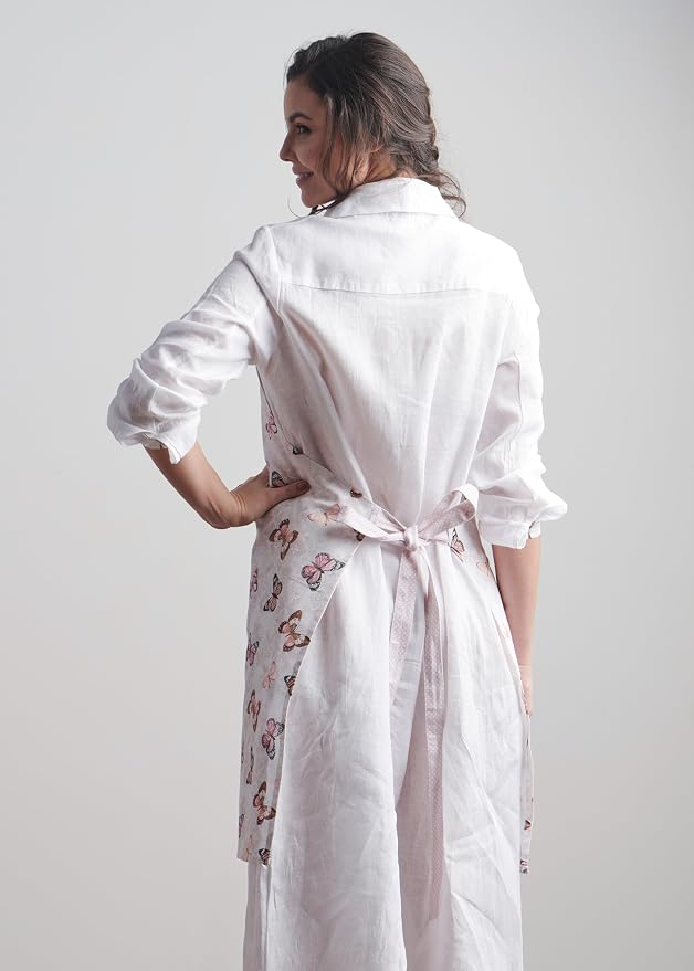 Maison d' Hermine 100% Cotton Apron for women with Pocket Kitchen Chef Apron for Men Cooking Spring Summer