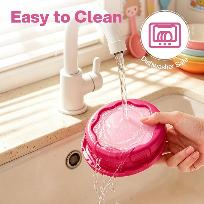 CLEANGOR Onion Saver with Snap-On Lid, Silicone Food Saver, Onion Storage Container Reusable, Vegetable and Fruit Storage Containers, Reusable Kitchen Gadget, Dishwasher Safe (1, Purple)