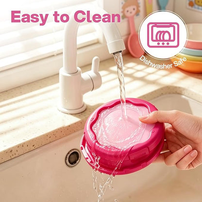 CLEANGOR Onion Saver with Snap-On Lid, Silicone Food Saver, Onion Storage Container Reusable, Vegetable and Fruit Storage Containers, Reusable Kitchen Gadget, Dishwasher Safe (1, Purple)