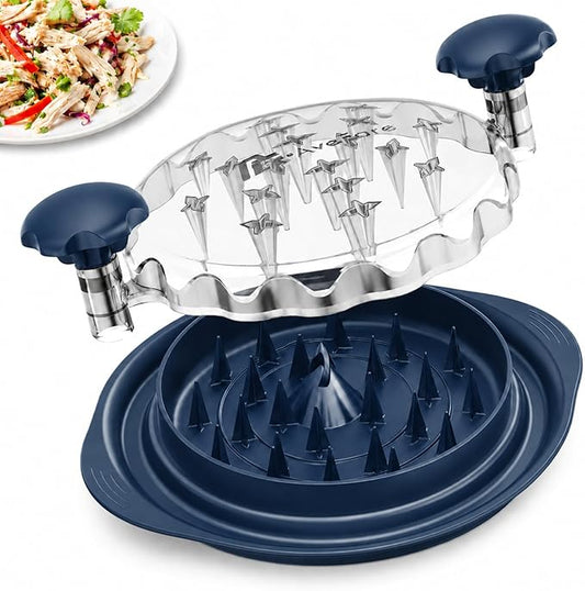 AveFare Chicken Shredder - 11Inch Large Chicken Shredder Tool Twist with Brush, Visible Meat Shredder, Ergonomic Handle, Strong Anti-Slip, BPA Free Dishwasher Safe, Suitable for Pork Beef Chicken