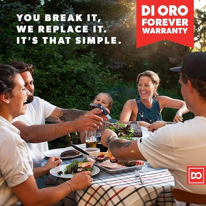 All New DI ORO 6-Piece Silicone Spatula Set - Rubber Kitchen Utensils for Baking, Cooking & Mixing - Heat-Resistant 600°F BPA Free Spatulas for Nonstick Cookware - Dishwasher Safe (Black)
