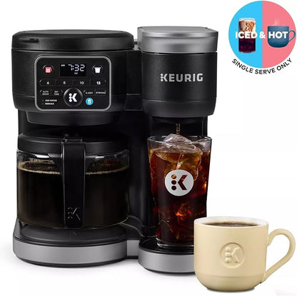 Keurig KD5600 K-Duo Hot & Iced Single Serve & Carafe Coffee Maker, 72oz Reservoir, MultiStream Technology (Gen 2), Black (Renewed)