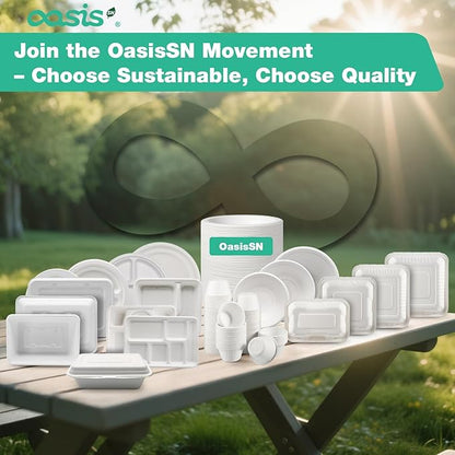 𝟵𝘅𝟲", 𝟲𝟴-𝗣𝗮𝗰𝗸 Clamshell Take Out Food Containers, Compostable Heavy-Duty Disposable Paper Lunch Boxes，Eco-Friendly Biodegradable To Go Containers For Food(White)