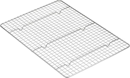 Amazon Basics Ceramic Nonstick Baking Sheet & Cooling Rack Set, Dishwasher Safe, Oven Safe, Half Sheet Size, Gray, 1-Pack