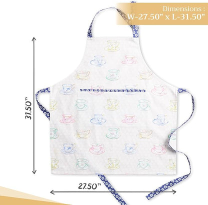 Maison d' Hermine 100% Cotton Apron for women with Pocket Kitchen Chef Apron for Men Cooking Spring Summer