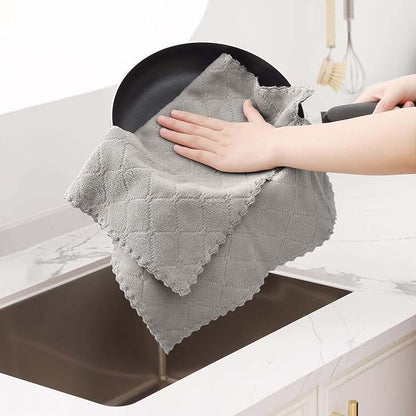 Homaxy 16 Pack Dish Cloth for Kitche-13" x 19", Soft and Absorbent Coral Velvet Dish Rags, Fast Drying Microfiber Cleaning Cloth