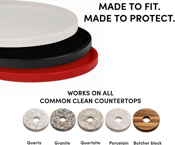 Baker's Buddy Anti-Slip Stand Mixer Mat for KitchenAid Select Bowl-Lift 5–8 Qt Mixers – Silicone Base Pad for Heavy Dough Kneading, Reduces Walking, Vibration & Noise, Red