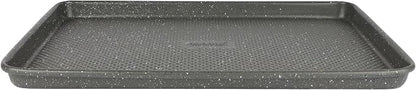 David Burke 17x11 Cookie Sheet – Carbon Steel, PFTE & PFOA Free, Oven Safe, Non-Toxic, Perfect for Baking and Roasting – Gray Speckle