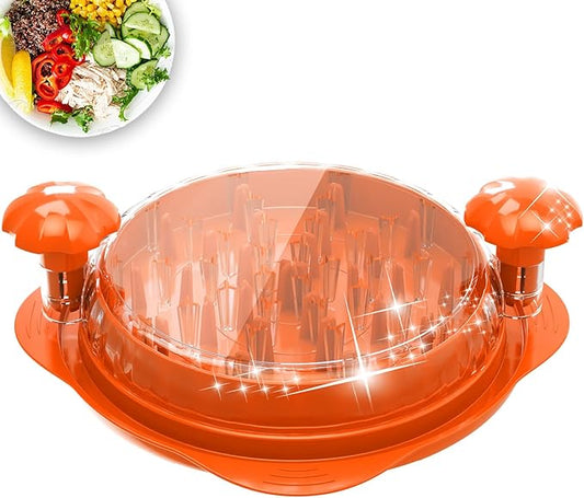 XL 11" Chicken Shredder, Large Pro Meat Shredder Tool Twist with Ergonomic Handle, Strong Non-Slip Base, Dishwasher Safe, Kitchen Chicken Grinder for Ground Food, Vegetables, Orange