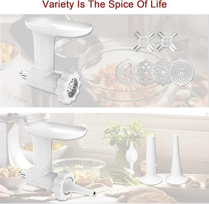 KitchTree Attachment For KitchenAid Stand Mixer, Meat Grinder Attachment, Grey