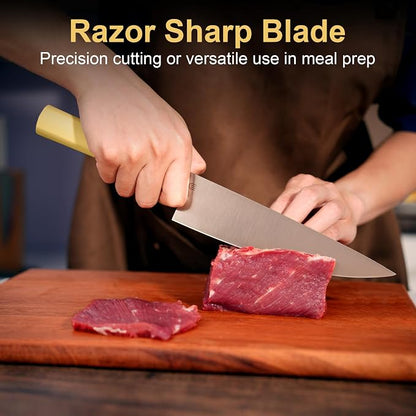 8 Inch Chef Knife, AR-RPM9 Steel & Ergonomic Handle Cooking Knife, Ultra Sharp Professional Kitchen Knife with Gift Box for Home Chefs