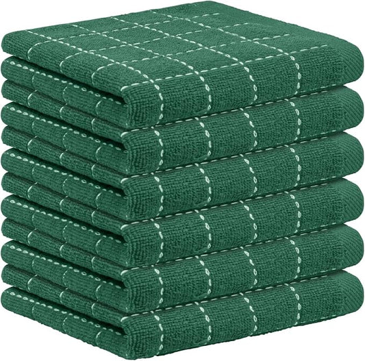 Nialnant 6 Pack Terry Kitchen Towels, Dish Cloths for Washing Dishes, 100% Cotton Reusable Cleaning Rag,Ultra Soft Absorbent, Quick Drying Dish Towels for Kitchen,12x12 Inches