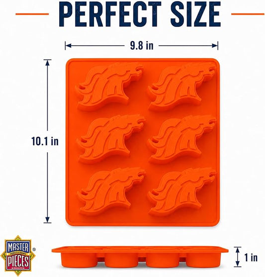 Masterpieces Fan Pans NFL Denver Broncos Muffin Pan - Premium Quality, Educational, and Fun Activity for Kids and Families - Great Gift Idea for Holidays, Birthdays, and Everyday Playtime
