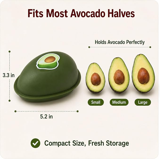 Avocado Keeper Avocado Saver Avocado Storage Containers Reusable Avocado Holder Organizer
