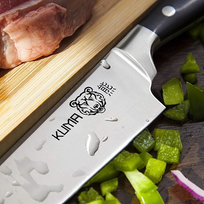 KUMA Multi Purpose Chef Knife & Pro Bolster Edition (Set of 2) - 8 Inch Chef's Knife for Carving, Slicing & Chopping - Great Ergonomic Handle - Professional Kitchen Knives