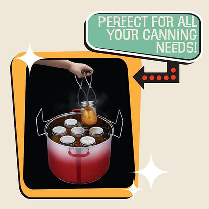 CONCORD 20 Quart Stainless Steel Canning Pot Set. Includes Canning Rack, Tongs, Jar Lifter, Funnel, Wrench, Lid Lifter, Mixer/Measurer (Induction Compatible)