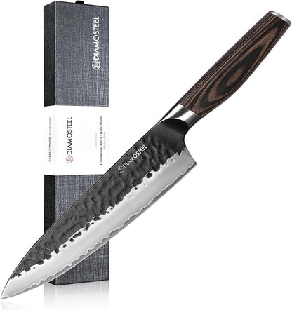 8 Inch Japanese Chef Knife, 3-Layer 9CR18MOV High Carbon Stainless Steel Gyuto Knife with Pakkawood Handle, Professional Kitchen Knife in Premium Gift Box