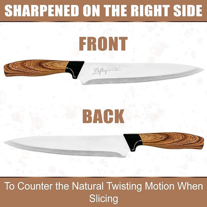 Lefty’s Left Handed Chef Knife - Stainless Steel Durable Blade - Extra Sharp - Great for Cutting, General Purpose, Kitchen items - Gifts for Left-Handed People, Lefty, Adults, Man, and Women