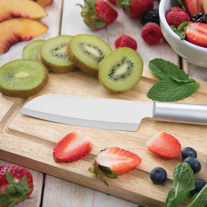 Rada Cutlery 3-Piece Cook's, Cook's Utility, and Super Parer Knives with Quick Edge Sharpener, Stainless Steel Blades, Silver Handle