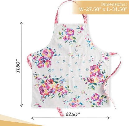 Maison d' Hermine 100% Cotton Apron for women with Pocket Kitchen Chef Apron for Men Cooking Spring Summer