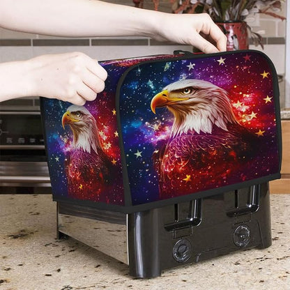 Eagle Galaxy Toaster Cover 2 Slice Wide Slot Washable Kitchen Appliance Covers Fingerprint Bread Machine Dust Cover Small Toaster Oven Accessories Covers Bread Maker Bag Women Gift