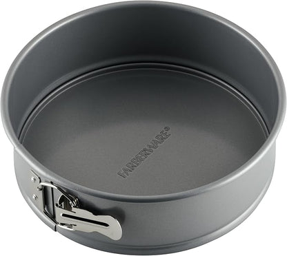 Farberware Nonstick Bakeware 9-Inch Round Springform Pan, Gray