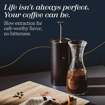 ESPRO P6 32 Ounces French Press Coffee Maker, Double Walled Stainless Steel Insulated, Matte Black