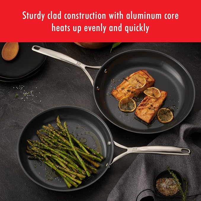ZWILLING Spirit Energy + 10-pc Stainless Steel Ceramic Nonstick Cookware Set