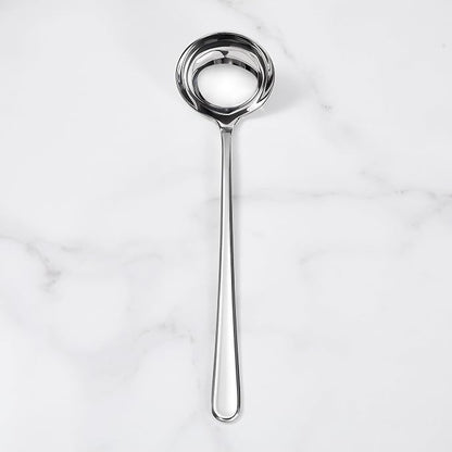 KEAWELL Premium 11" Verona Small Soup Ladle, 18/10 Stainless Steel, Heavy-Duty Construction, High-Polished Finish, Ergonomic Handle for Smooth Pouring, Dishwasher Safe (1, 11" Soup Ladle)