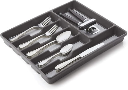 Copco Basics 6 Compartment Organizer, Charcoal Gray/Light Gray