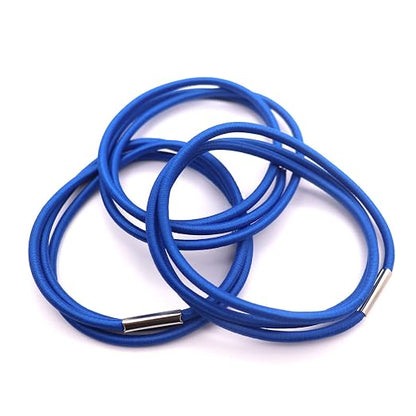 Hongmed Trash Can Rubber Bands Set of 3, Blue Only, Fits 13 to 30 Gallon Trash Cans, Garbage Can Elastic Bands, Durable Trash Can Bag Holder Straps Good for Home and Office
