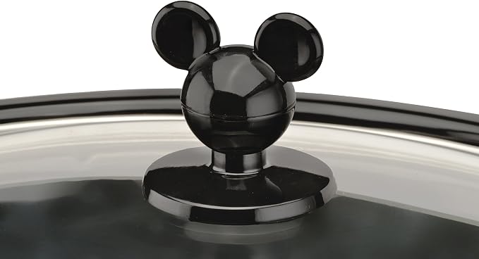 Disney Mickey Mouse 20-Ounce Mini Slow Cooker by Select Brands - Microwave- & Dishwasher-Safe Mini Dipper - Perfect for Dip, Cheese & Chocolate - Birthday & Holiday Gift