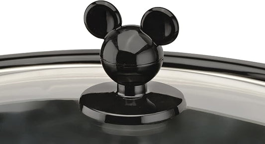 Disney Mickey Mouse 20-Ounce Mini Slow Cooker by Select Brands - Microwave- & Dishwasher-Safe Mini Dipper - Perfect for Dip, Cheese & Chocolate - Birthday & Holiday Gift