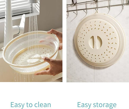 Collapsible Microwave Splatter Cover - 10.5 InchColander Kitchen Gadgets Splatter Screens Food Covers