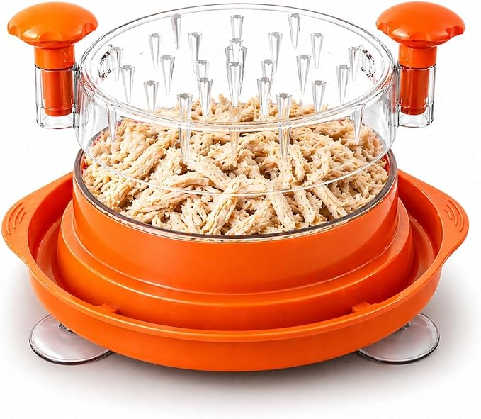 Chicken Shredder Tool Twist – Shred Chicken in Seconds, Easy Meal Prep, BPA-Free, Dishwasher Safe, Anti-Slip Base, Meat Shredder for Chicken Breast, BBQ, Tacos & More