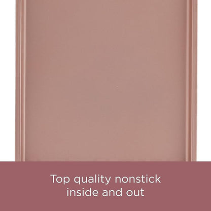 Farberware Baking Nonstick Cake Pan, Rectangle, 9 Inch x 13 Inch, Red Rose Gold