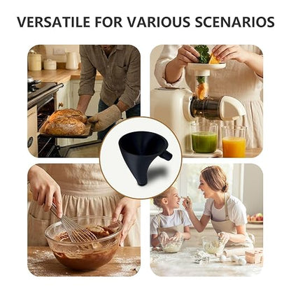 Flour Funnel Compatible for KitchenAid Mixer, Easy Pour No-Mess Attachment, Anti-Splash Attachment for Tilt-Head Stand Mixer 4.5 & 5 Quart (KSM150), Dishwasher Safe Baking Tool
